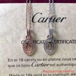 Replica Cartier Jewelry - Cartier Double C Logo Diamond Necklace